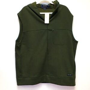 Ralph Lauren Polo Sport Hooded Fleece Vest XXL 1/2 Zip Green Casual Sporty